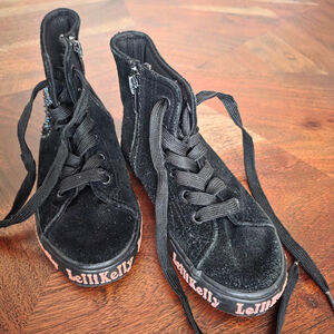 Girls' Lelli Kelly Black Pink Sequin High-Top Sneakers US 11 (Toddler Girl)